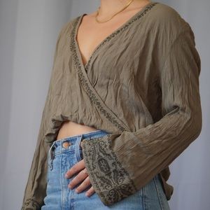 Urban Outfitters boho twist-front long sleeve